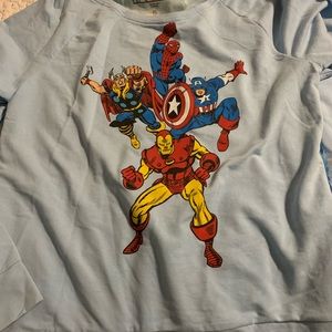 Marvel long sleeve x large and pickachu large